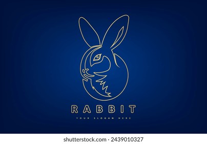 Kaninchen-Tier-Logo-Vektor-Design