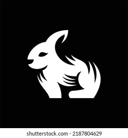 Logotipo creativo de silicio para animales de conejo