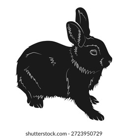 Diseño de Vector de silueta de animal de conejo