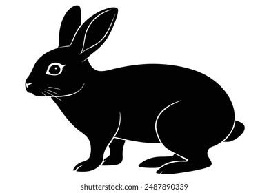 Rabbit animal silhouette vector illustration