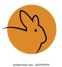 rabbit animal sillhouette vector design
