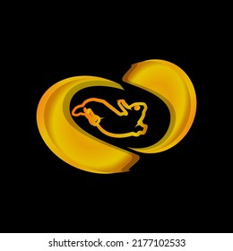 rabbit animal vector icon with 3d model on decoration