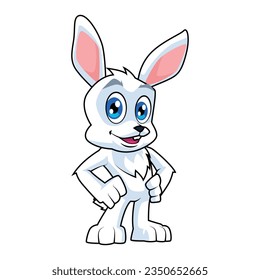 rabbit anthropomorphic cartoon character template 1