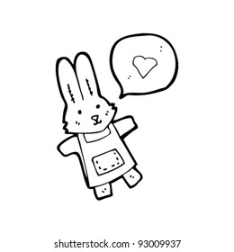 rabbit in apron cartoon