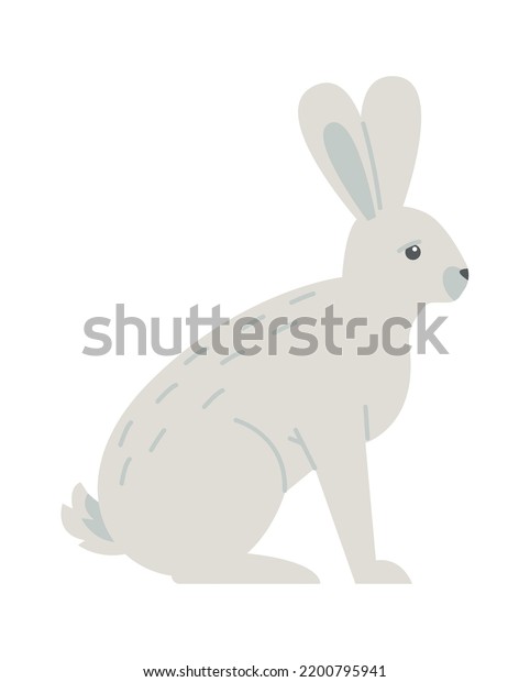 Rabbit Arctic Wildlife Animal Vector Illustration Stock Vector (Royalty ...