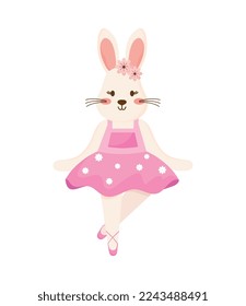bailarín de ballet de conejo personaje lindo