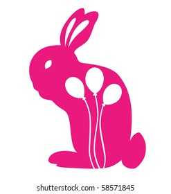 Rabbit with balloon