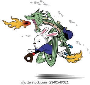 Rabbit baseball player who plays like a dragon