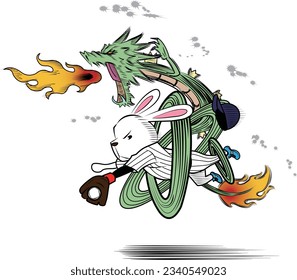 Rabbit baseball player who plays like a dragon