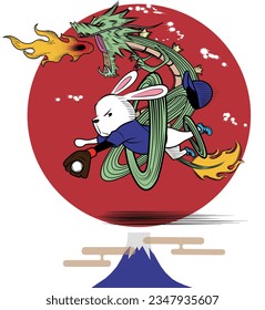 Baseballspieler aus Rabbit, der wie ein Drache spielt