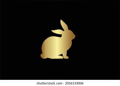 RABBIT  Basic and elegant minimal artistic design in initial based Icon logo-vector