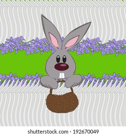 Rabbit with a basket.