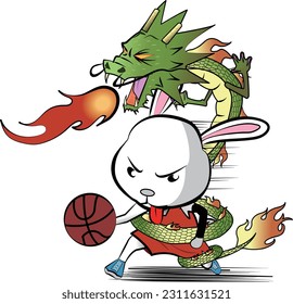 Rabbit basketball player who plays like a dragon