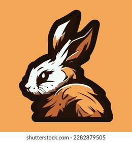rabbit beast esport logo vector