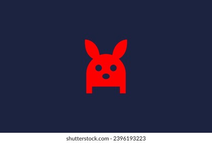 rabbit with bed logo icon design Vector design template inspiration