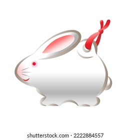 rabbit bell of rabbit year ,Vector illustration
