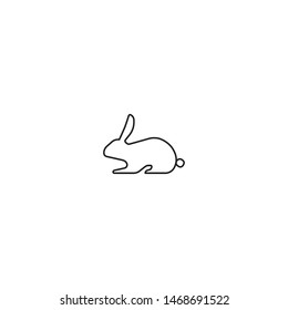 Rabbit black icon design. Bunny icon.