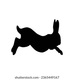 Rabbit black icon stock illustration