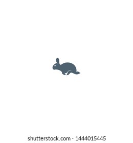 Rabbit Black and White Logo Design Template , Rabbit one line art logo design