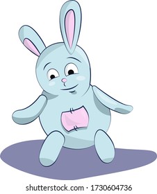 rabbit blue vector illustration hare