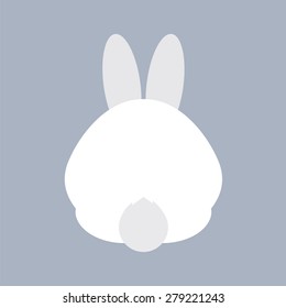 Rabbit Bottom Vector Illustration