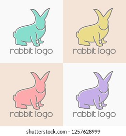 Rabbit boutique line logo