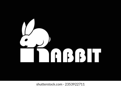 rabbit brand logo text concept