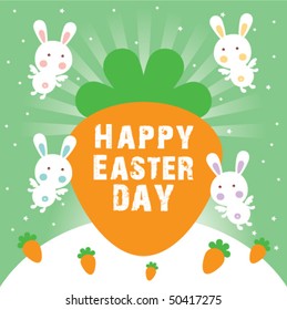 rabbit bunny angel celebrate easter day