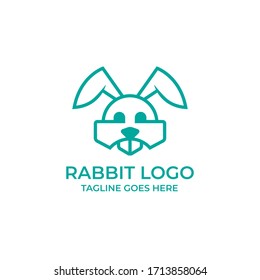 Rabbit bunny animal template logo vector