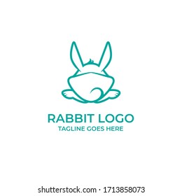 Rabbit bunny animal template logo vector