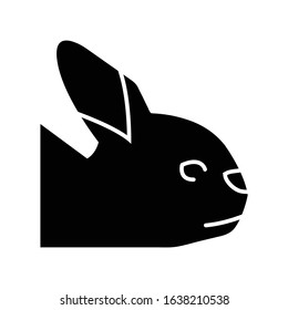 rabbit bunny beside icon or logo illustration on white background. Perfect use for website, pattern, design, etc.