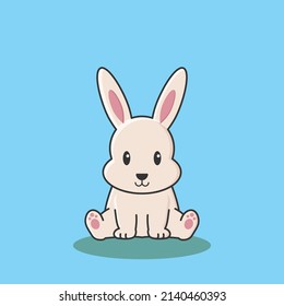 rabbit bunny cartoon egg easter cute background vector poster animal sale pet icon character drawing