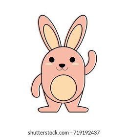 rabbit or bunny cartoon icon image 