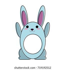rabbit or bunny cartoon icon image 