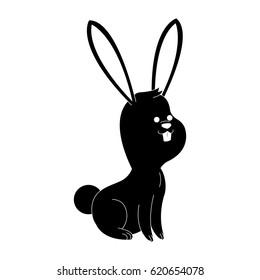 rabbit or bunny cute animal cartoon icon image 