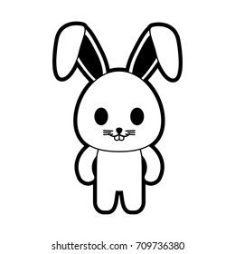 rabbit or bunny cute animal icon image 