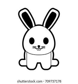 rabbit or bunny cute animal icon image 