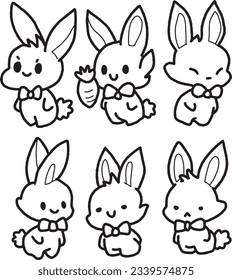 Rabbit bunny draw pose animals