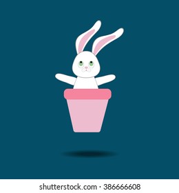 Rabbit Bunny Icon. Easter holiday. Vector illustration