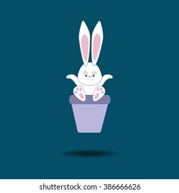 Rabbit Bunny Icon. Easter holiday. Vector illustration