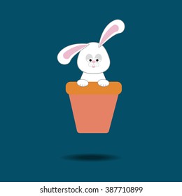 Rabbit Bunny Icon. Easter holiday. Vector illustration
