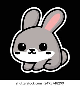 Un conejo conejito ilustración Vector gráfico pegatina