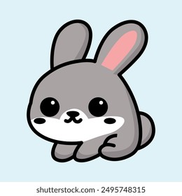 Un conejo conejito ilustración Vector gráfico pegatina