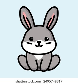 A rabbit bunny illustration vector graphic sticker