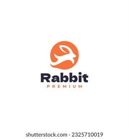 rabbit bunny logo design template