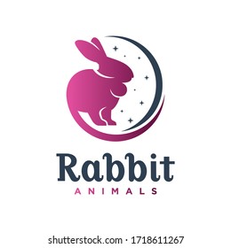 Vector de diseño de logotipo conejo