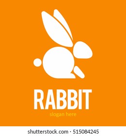 RABBIT BUNNY LOGO ICON SYMBOL EMBLEM TEMPLATE