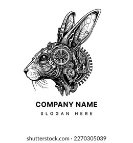 rabbit bunny logo steampunk is a whimsical and creative symbol of curiosity and ingenuity. It blends the charm of a classic bunny with a futuristic steampunk aesthetic