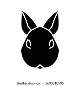 rabbit bunny mask icon or logo illustration on white background. Perfect use for website, pattern, design, etc.
