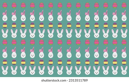 Rabbit Bunny print seamless texture pattern vector illustration